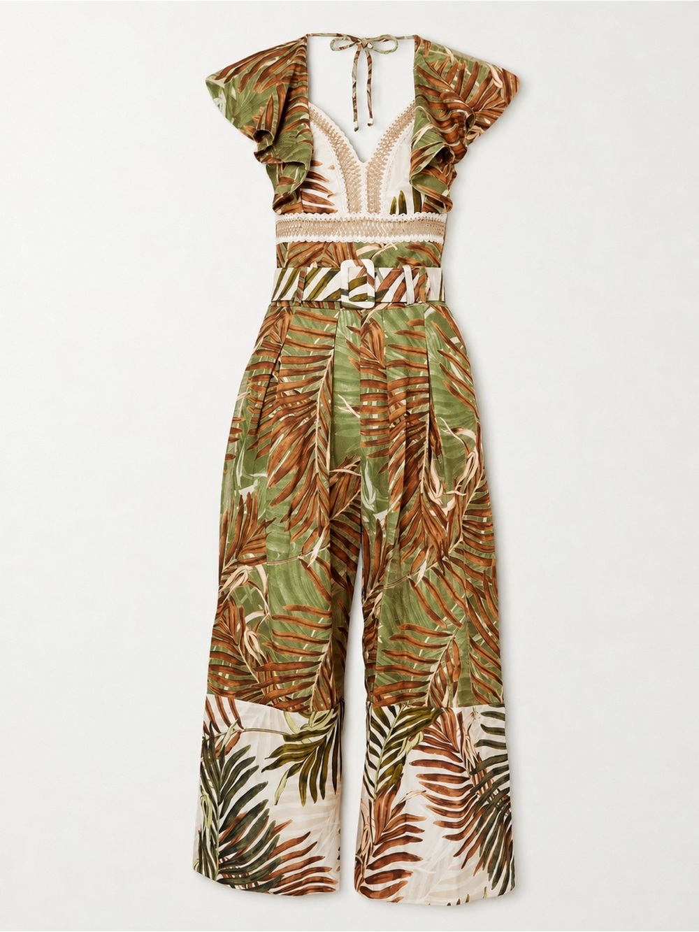 PATBO Palmeira Belted Printed Woven Jumpsuit Size XS - Picture 3 of 4